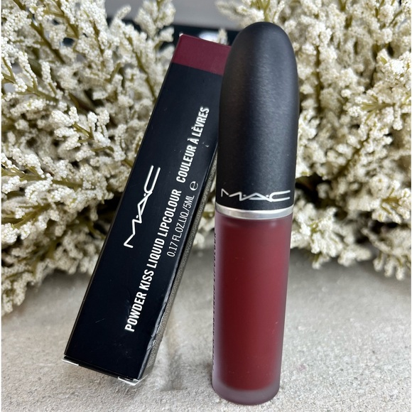MAC Cosmetics Other - NIB - MAC - Powder Kiss Liquid Lipcolour - Make Love To The Camera - Deep Wine